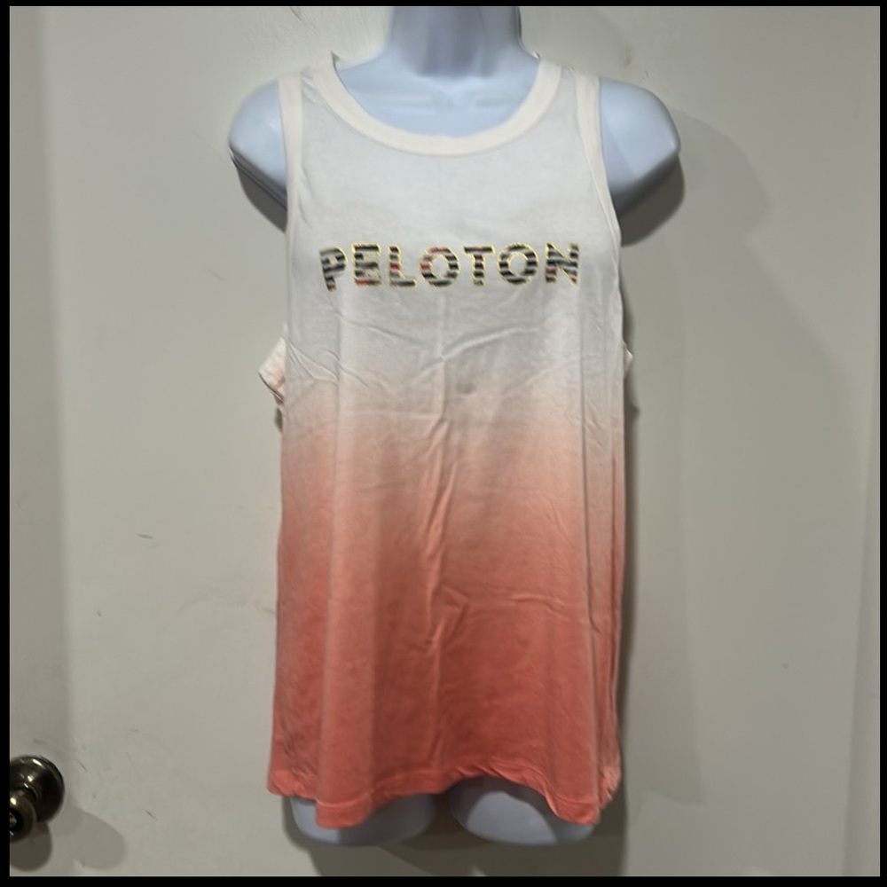 Peloton Ombré Peach Go To Racer Athletic Tank Top Size Medium